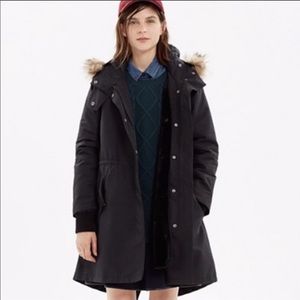 Madewell Field Parka Black Size medium